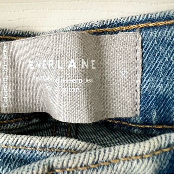 Everlane The Cheeky Split-Hem Jean Vintage Light Wash Size 29 Organic Cotton - Picture 10 of 15